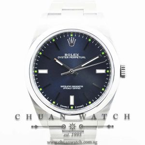 Rolex Gents Oyster Perpetual 39mm 114300 Blue Sunburst Index