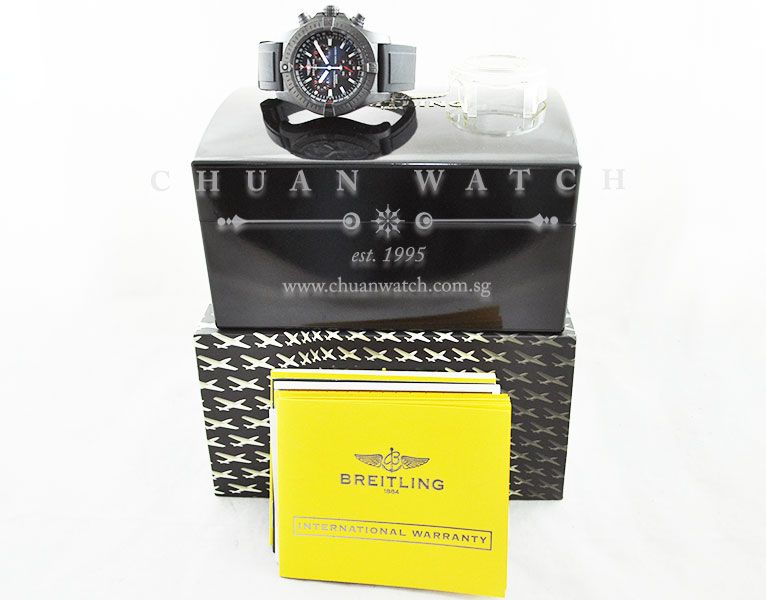 Breitling Avenger Seawolf Chronograph Blacksteel Quartz 48mm M73390 - Limited Edition of 2000 Pieces Only - Image 5