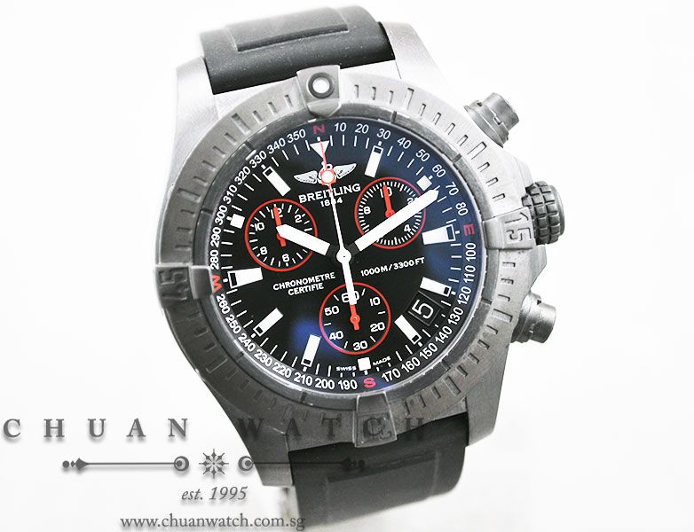 Breitling Avenger Seawolf Chronograph Blacksteel Quartz 48mm M73390 - Limited Edition of 2000 Pieces Only - Image 3