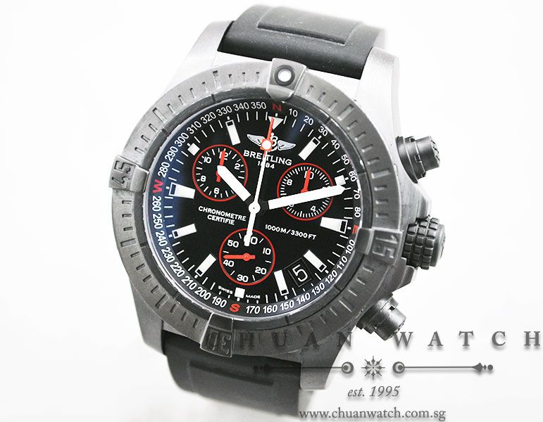 Breitling Avenger Seawolf Chronograph Blacksteel Quartz 48mm M73390 - Limited Edition of 2000 Pieces Only - Image 2