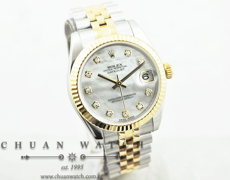 Rolex Boys DateJust 31mm 178273 White MOP Diamonds - Image 3