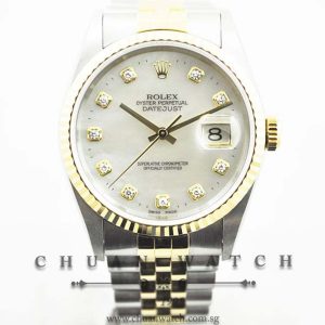Rolex Gents DateJust 36mm 16233 White MOP Diamonds - Discontinued