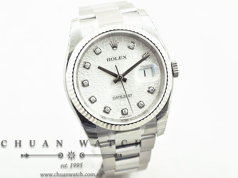 Rolex Gents DateJust 36mm 116234 Silver Jubilee Diamonds - Image 3