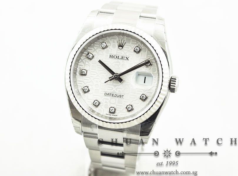 Rolex Gents DateJust 36mm 116234 Silver Jubilee Diamonds - Image 2