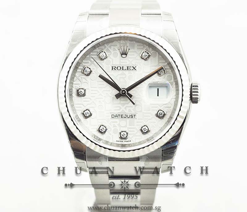 Rolex Gents DateJust 36mm 116234 Silver Jubilee Diamonds
