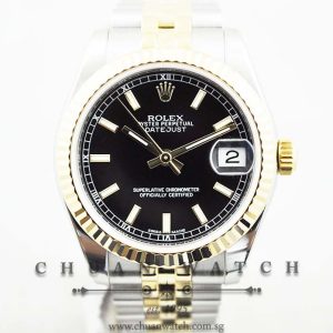 Rolex Boys DateJust 31mm 178273 Black Index