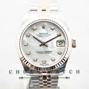Rolex Boys DateJust 31mm 178271 White MOP Diamonds