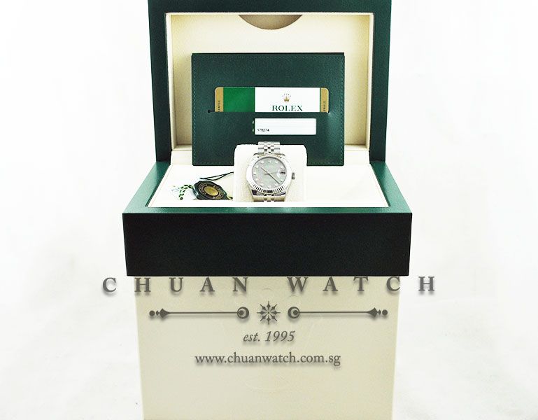 Rolex Boys DateJust 31mm 178274 Black MOP Diamonds - Image 5