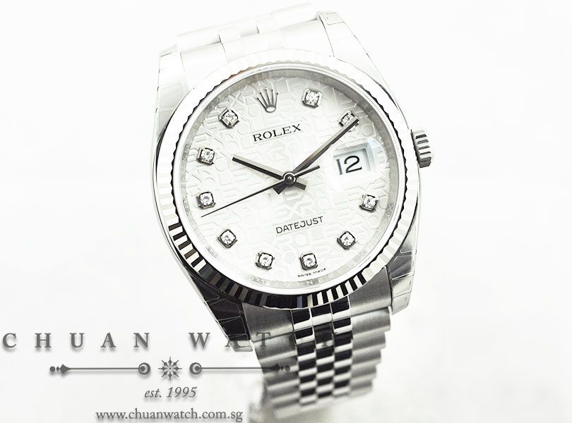 Rolex Gents DateJust 36mm 116234 Silver Jubilee Diamonds - Image 3