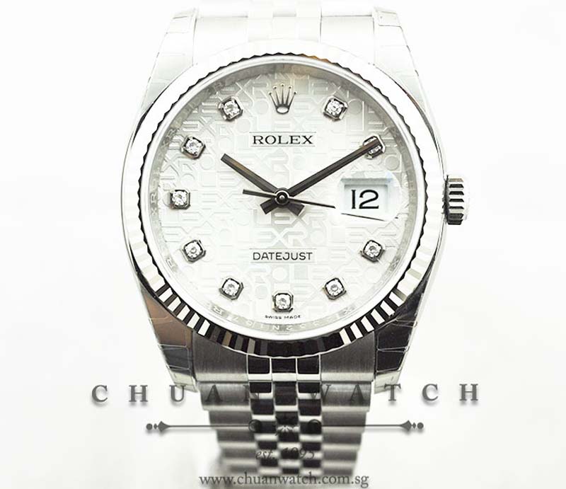 Rolex Gents DateJust 36mm 116234 Silver Jubilee Diamonds