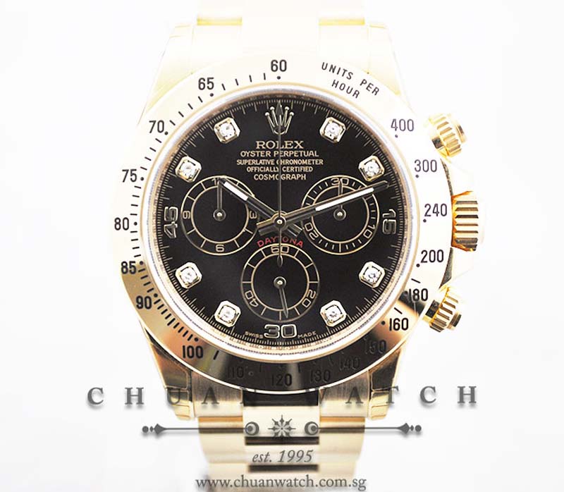 Rolex Cosmograph Daytona 116528 Black Diamonds
