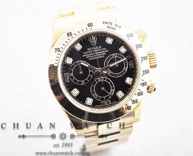 Rolex Cosmograph Daytona 116528 Black Diamonds - Image 3