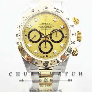 Rolex Cosmograph Zenith Daytona 16523 Champagne Sunburst Diamonds - Discontinued
