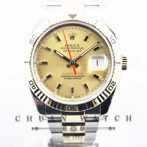 Rolex Gents DateJust Turn-O-Graph Thunderbird 36mm 116263 Champagne Sunburst Baton
