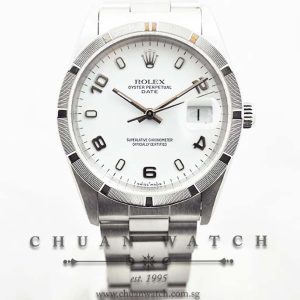 Rolex Oyster Perpetual Date 34mm 15210 White Arabic - Discontinued