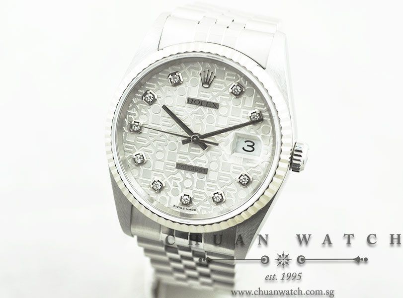 Rolex Gents DateJust 36mm 16234 Silver Jubilee Diamonds - Discontinued - Image 2