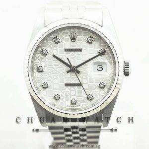 Rolex Gents DateJust 36mm 16234 Silver Jubilee Diamonds - Discontinued