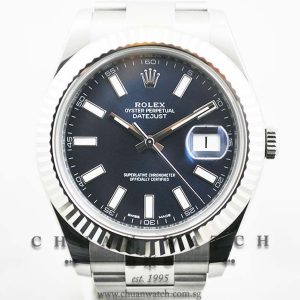 Rolex DateJust II 116334 Blue Sunburst Baton