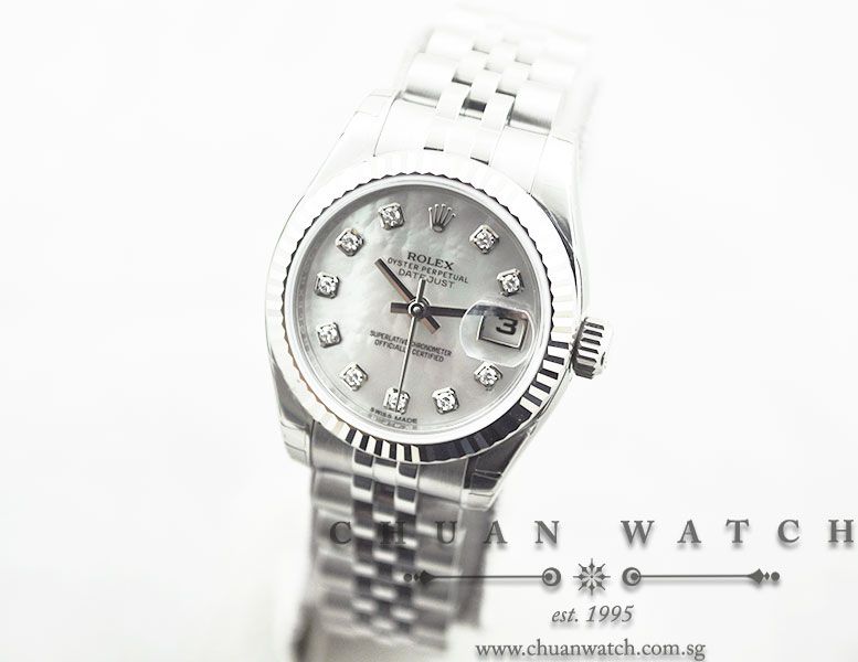 Rolex Ladies DateJust 26mm 179174 White MOP Diamonds - Image 2