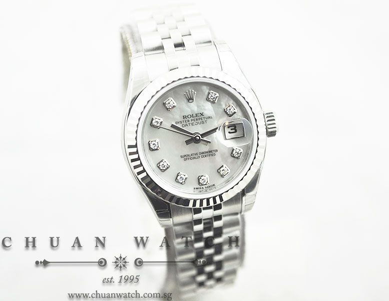 Rolex Ladies DateJust 26mm 179174 White MOP Diamonds - Image 3