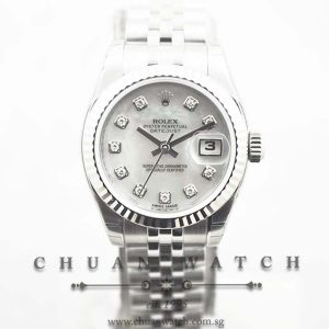 Rolex Ladies DateJust 26mm 179174 White MOP Diamonds