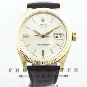 Rolex Vintage Gents DateJust 35mm 6605 Silver Sunburst Baton - Discontinued
