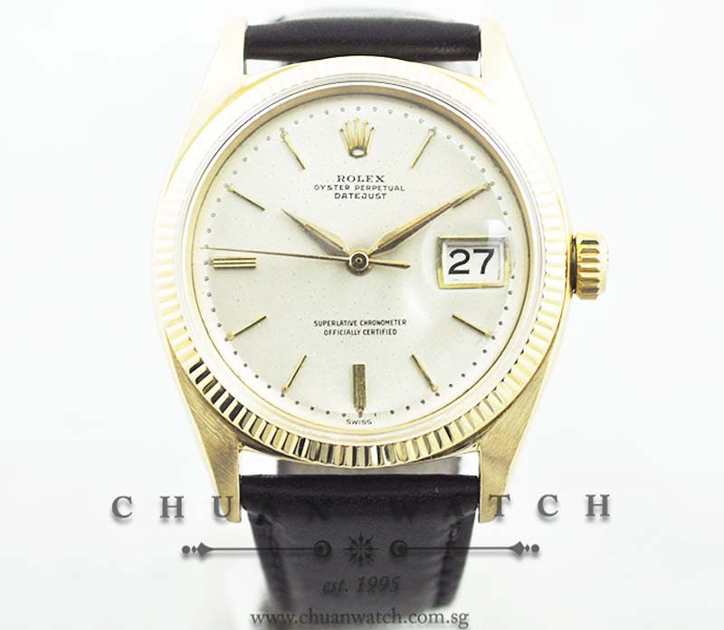 Rolex Vintage Gents DateJust 35mm 6605 Silver Sunburst Baton - Discontinued