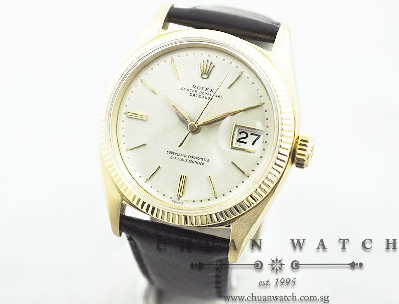 Rolex Vintage Gents DateJust 35mm 6605 Silver Sunburst Baton - Discontinued - Image 2