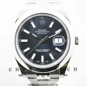 Rolex DateJust II 116300 Blue Sunburst Baton