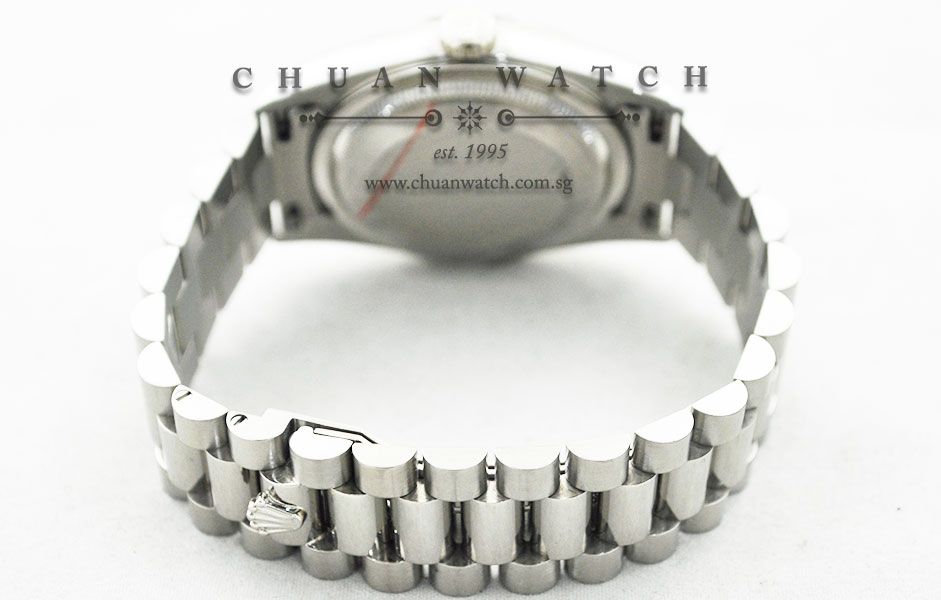 Rolex Day-Date President 36mm 18239 Silver Sunburst Baton - Discontinued - Image 4