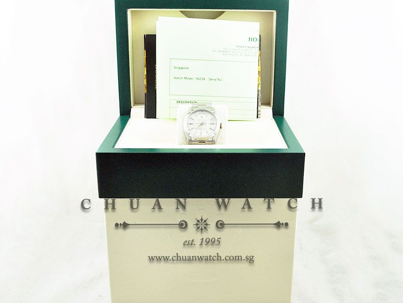 Rolex Day-Date President 36mm 18239 Silver Sunburst Baton - Discontinued - Image 5