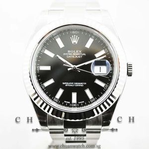 Rolex DateJust II 116334 Black Baton