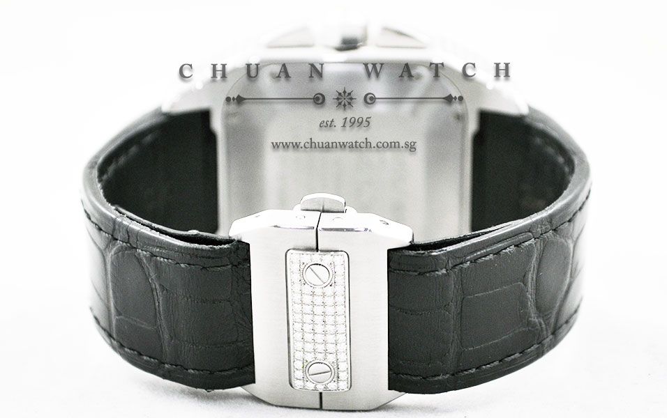 Cartier Santos 100 XL Chronograph Pave-Set Diamonds W20090X8 - Discontinued - Image 4