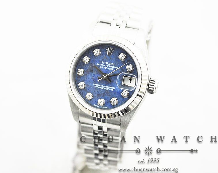 Rolex Ladies DateJust 26mm 79174 Blue Solidate Diamonds - Discontinued - Image 2
