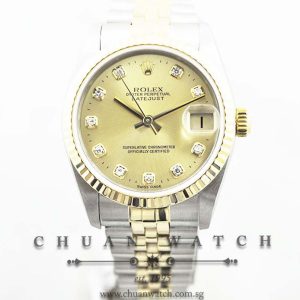 Rolex Boys DateJust 31mm 78273 Champagne Sunburst Diamonds - Discontinued
