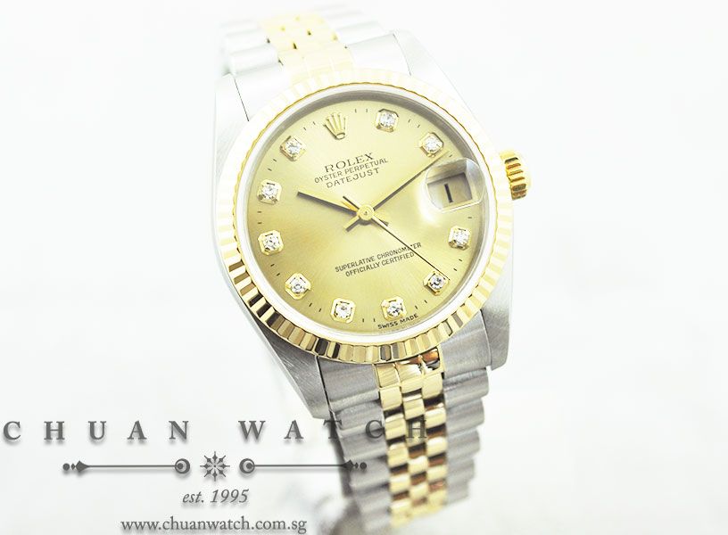 Rolex Boys DateJust 31mm 78273 Champagne Sunburst Diamonds - Discontinued - Image 3