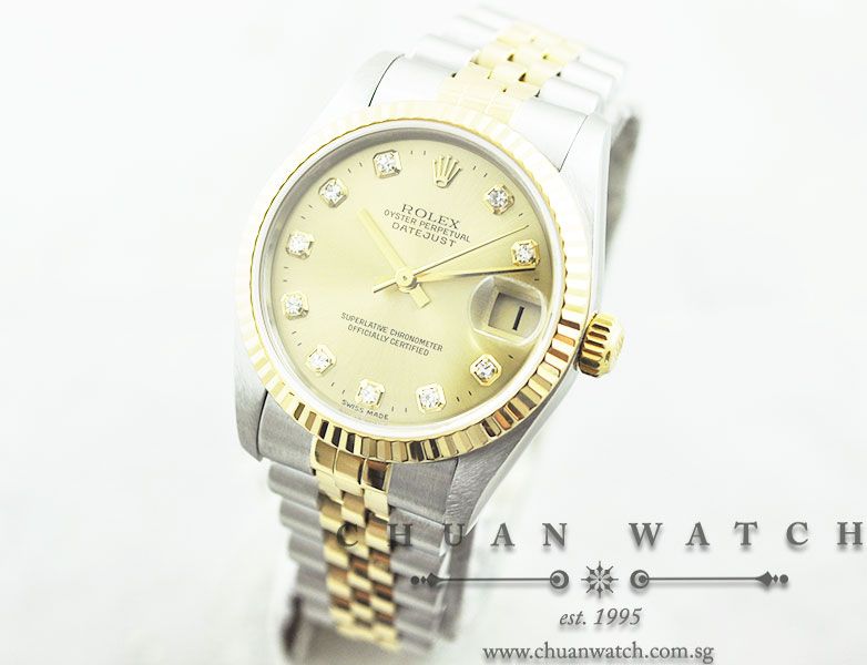 Rolex Boys DateJust 31mm 78273 Champagne Sunburst Diamonds - Discontinued - Image 2