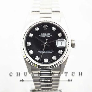 Rolex Boys DateJust President 31mm 68279 Black Diamonds - Discontinued