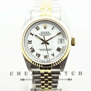 Rolex Boys DateJust 31mm 68273 White Roman - Discontinued