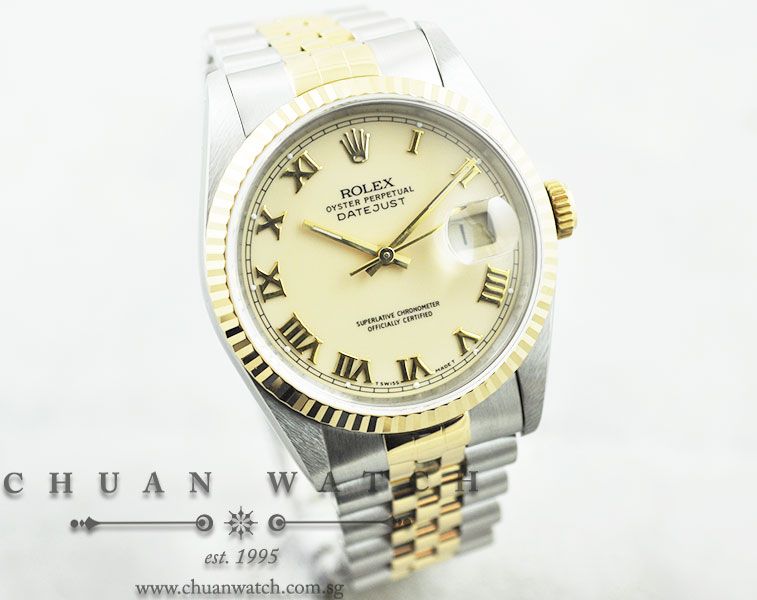 Rolex Gents DateJust 36mm 16233 Ivory Roman - Discontinued - Image 3