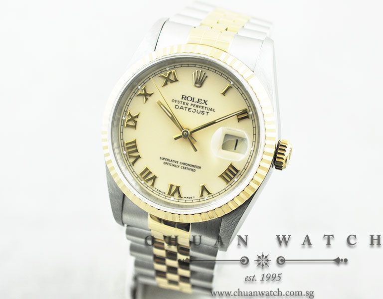 Rolex Gents DateJust 36mm 16233 Ivory Roman - Discontinued - Image 2