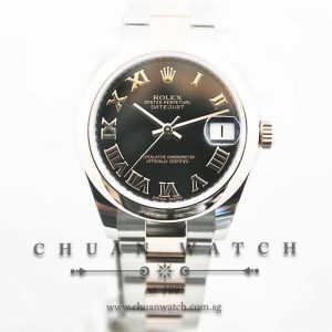 Rolex Boys DateJust 31mm 178241 Black Roman