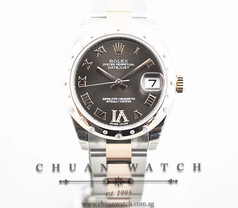 Rolex Boys DateJust 31mm 178341 Chocolate Roman VI 11BR