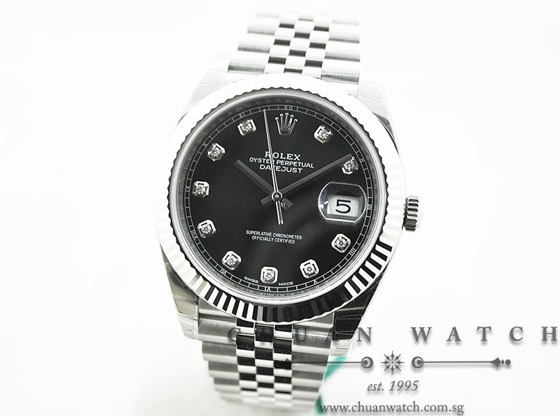 Rolex DateJust 41 126334 Black Sunburst Diamonds - Image 2