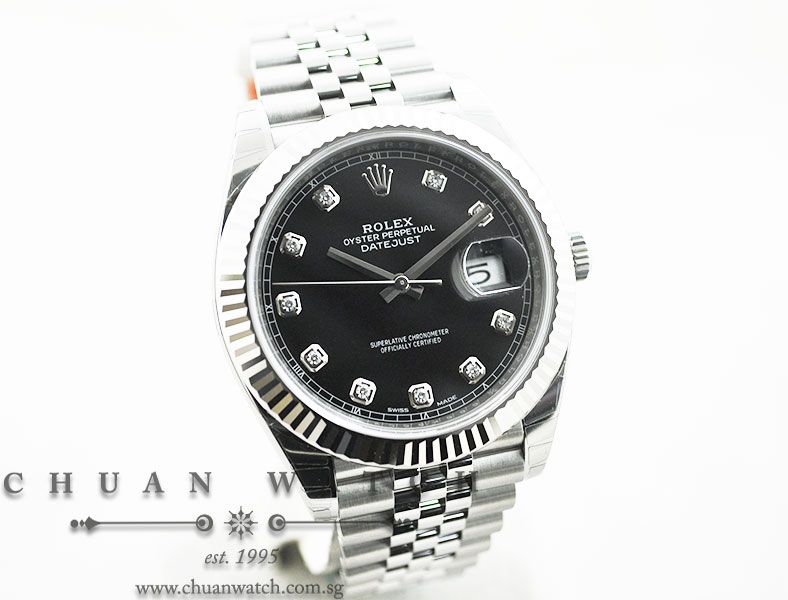 Rolex DateJust 41 126334 Black Sunburst Diamonds - Image 3