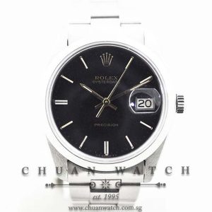 Rolex Vintage Oysterdate Precision 34mm 6694 Black Baton - Discontinued