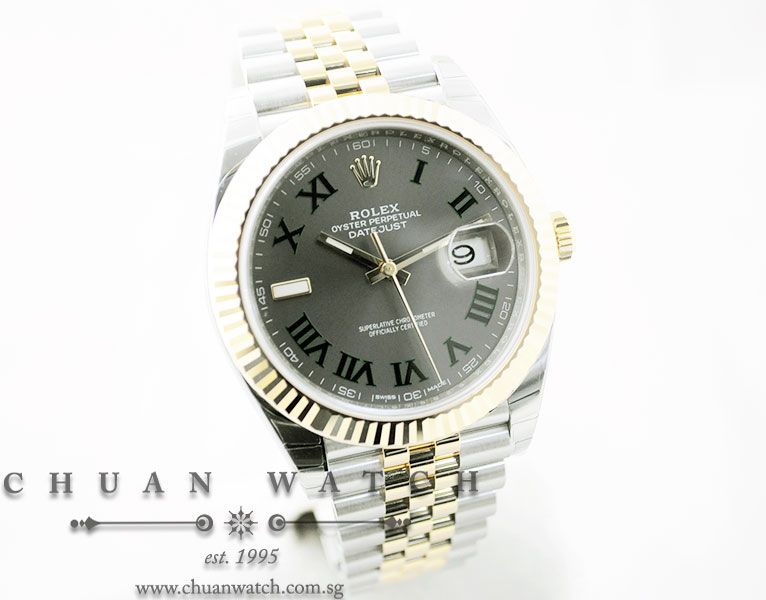 Rolex DateJust 41 126333 Rhodium Sunburst Green Painted Roman - Image 3