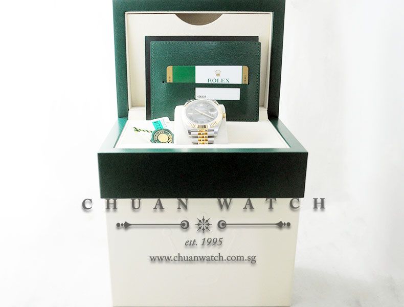 Rolex DateJust 41 126333 Rhodium Sunburst Green Painted Roman - Image 5