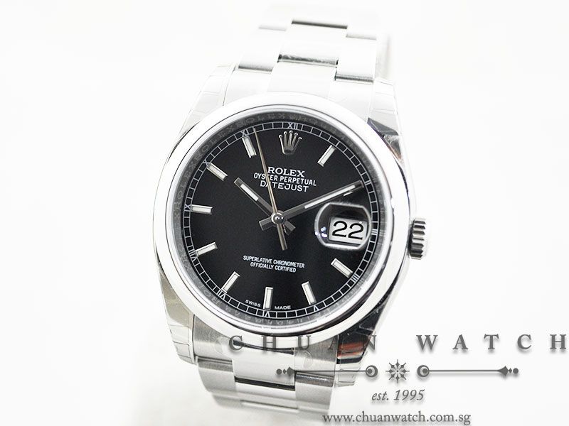 Rolex Gents DateJust 36mm 116200 Black Baton - Image 2