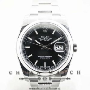 Rolex Gents DateJust 36mm 116200 Black Baton